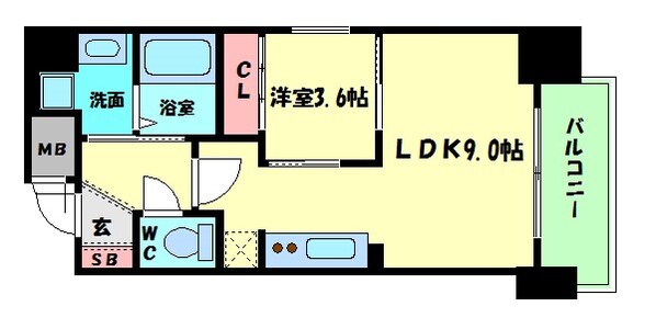 アクアプレイス南堀江の物件間取画像